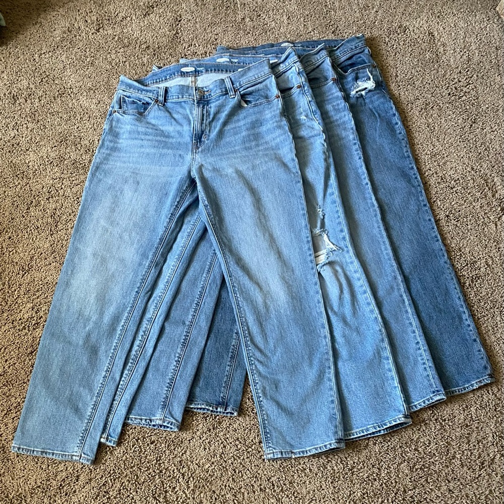 Old Navy Women's Boyfriend Mid-Rise Jeans Lot- Size 8 Regular